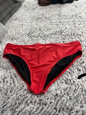 Plus size Swimsuits For All Red Bikini Bottom - Classic Coverage